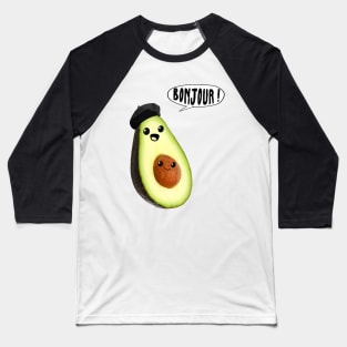 avocado faces french (bonjour) Baseball T-Shirt